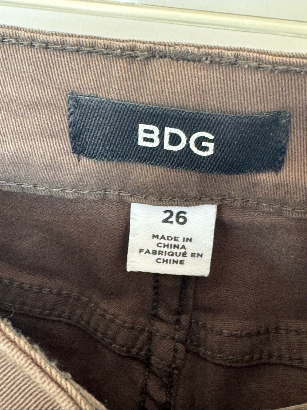 BDG Army Green Ankle Pants with Black Knee Panels - Picture 4 of 4